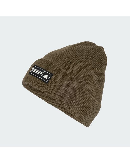 Adidas Green Essentials Label Beanie Mit Umschlag
