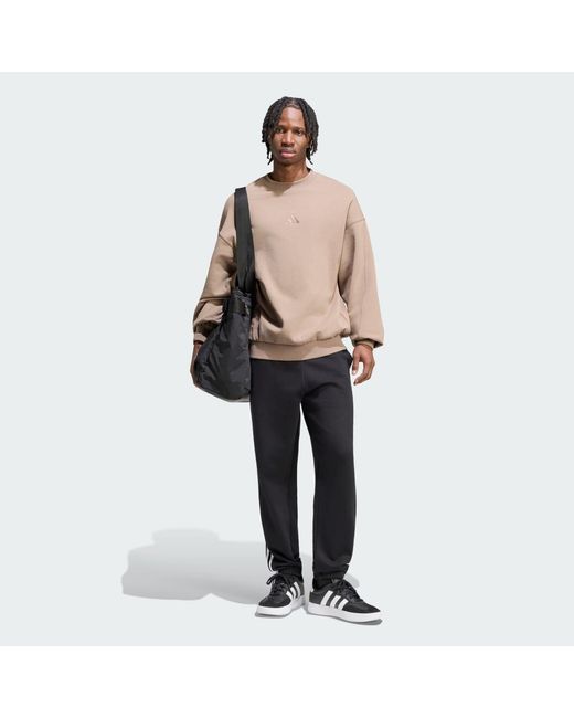 Adidas Multicolor Essentials 3-Stripes French Terry Tapered Cuffed Joggers for men