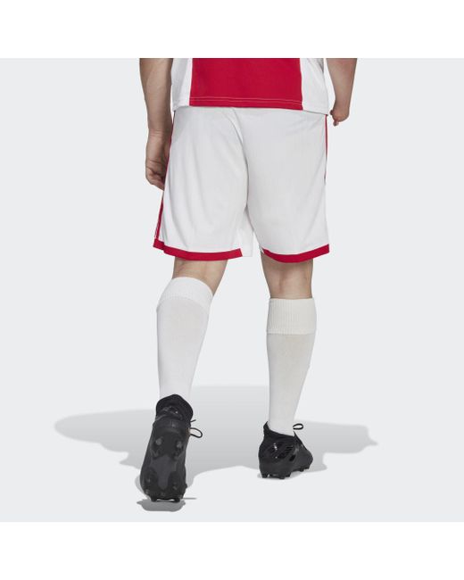 Adidas White Ajax Amsterdam 22/23 Home Shorts for men
