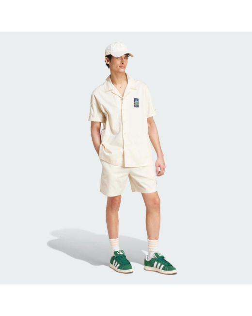 Camicia Originals Leisure League Groundskeeper di Adidas in White da Uomo