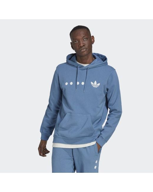 Hoodie Reclaim Logo di Adidas in Blue da Uomo