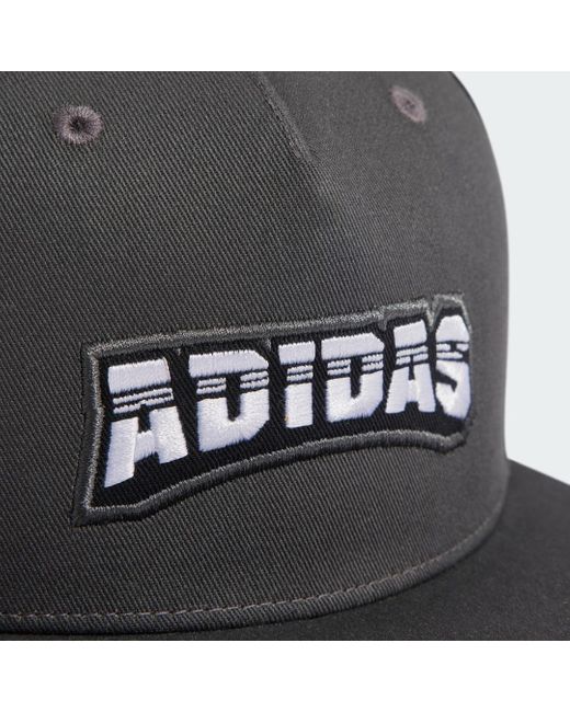 Adidas Originals Black Adilenium Flat Brim Graphic Kappe