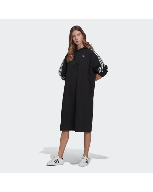 adidas Adicolor Classics Hoodie Kleid in Schwarz | Lyst DE