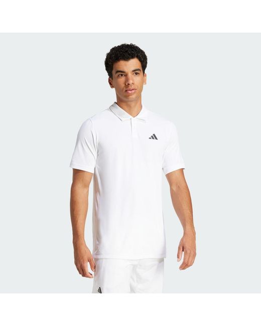 Adidas White Club Tennis Polo Shirt for men