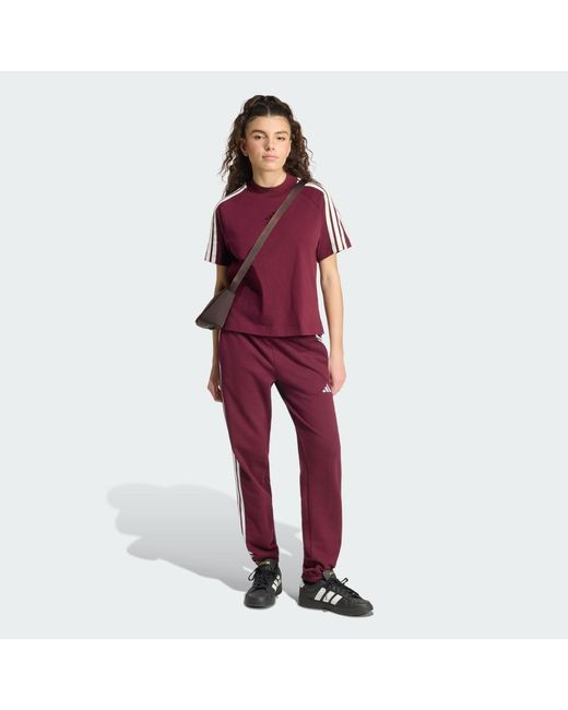 Adidas Red Kit 3-Stripes T-Shirt