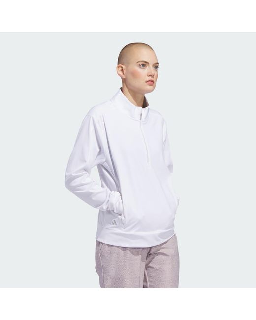 Adidas White Ultimate365 Half-Zip Layering Top