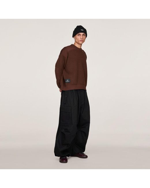 Adidas Brown Y-3 Ut Knit Crew Sweatshirt