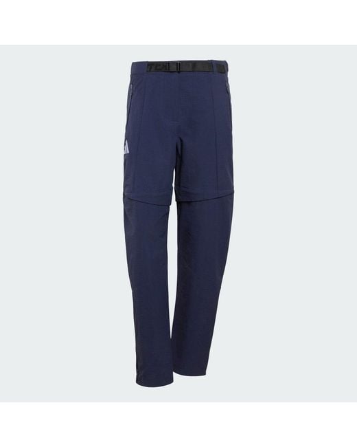 Adidas Blue Terrex Xperior Utilitas Clima365 Zip-Off Tracksuit Bottoms