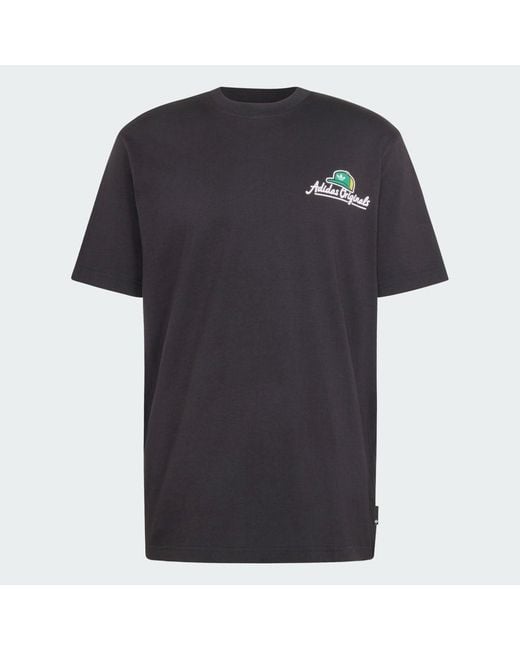 Adidas Black Loose Graphic T-Shirt Fresher 18 for men