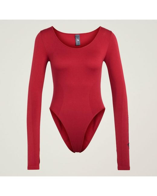 Adidas Red By Stella Mccartney Seamless Yoga Body Suit