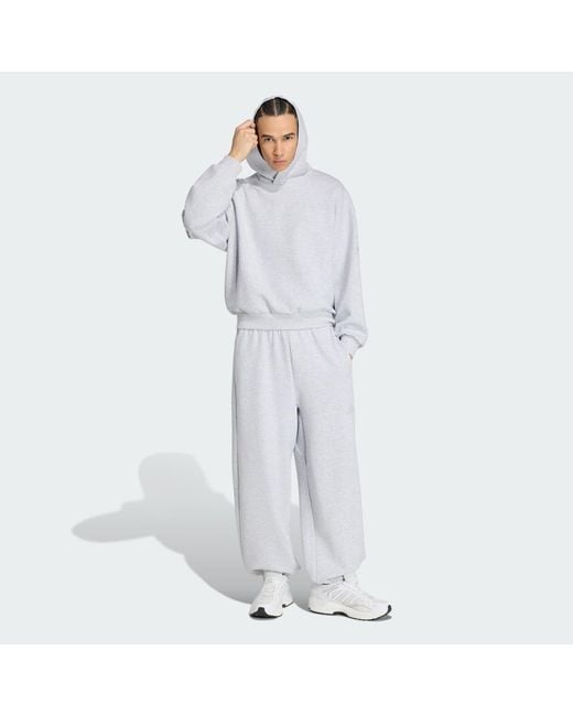 Adidas Blue Soft Lux Hoodie Sweatshirt for men