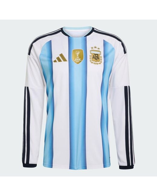 Adidas Blue Argentina 26 Home Long Sleeve Jersey for men