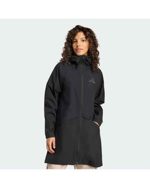 Adidas Black Terrex Multi 2 Layer Climaproof Rain Parka Jacket