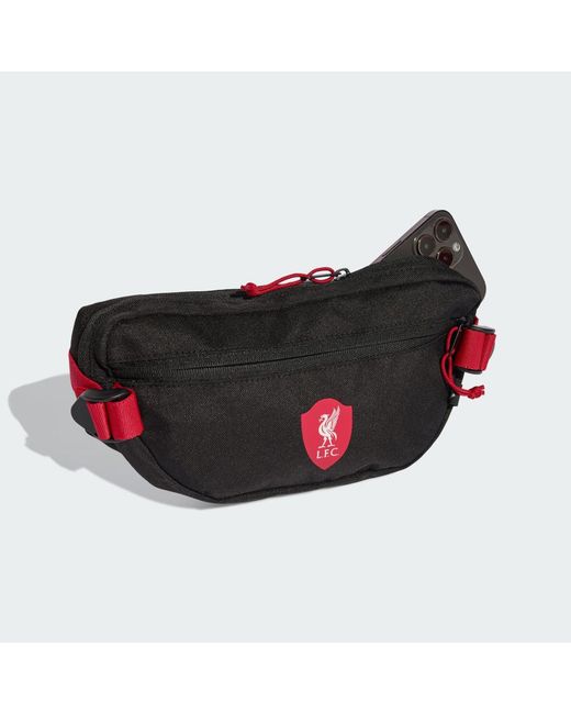 Adidas Black And Liverpool 2025/26 Waist Pack Bag