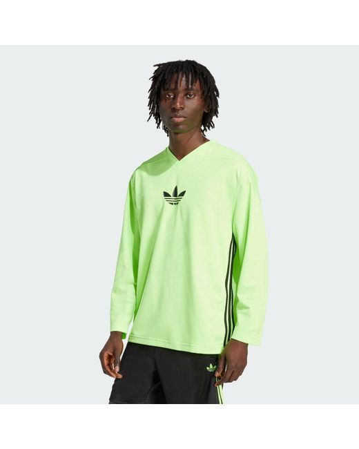Adidas Green Adicolor Mesh Long Sleeve for men