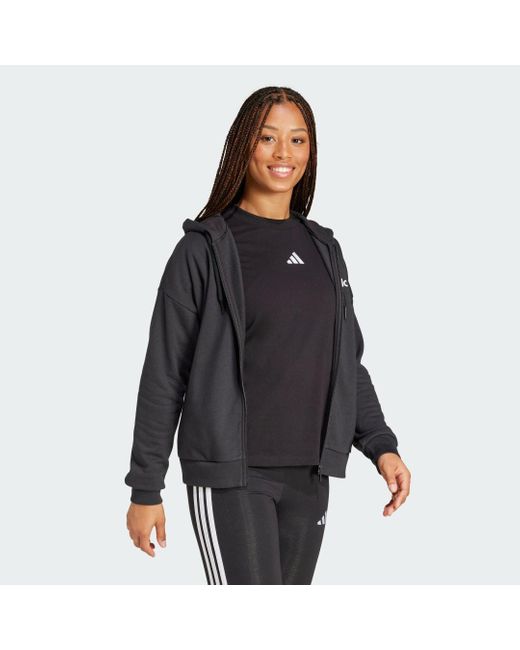 Adidas Black Kapuzensweatshirt W LIN FT FZ HD