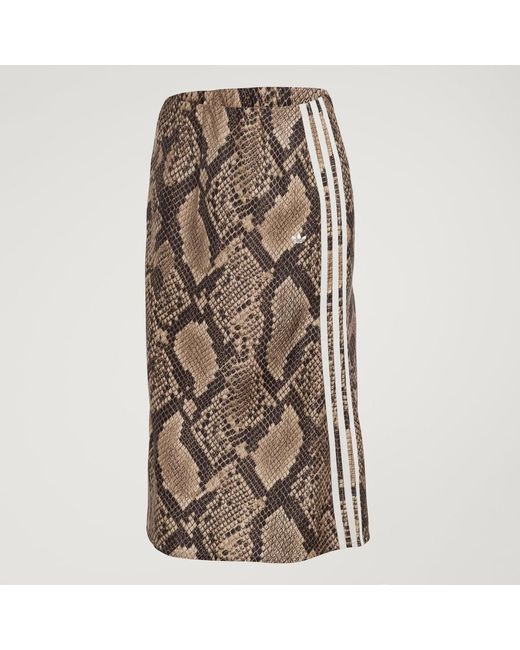 Adidas Multicolor Snake Print Satin Skirt