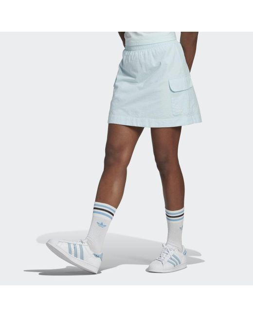Gonnellino adicolor Classics Poplin di Adidas in White