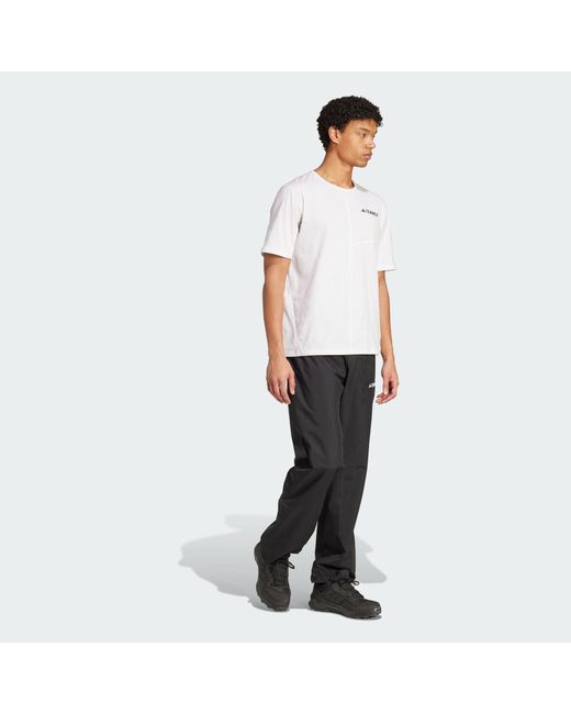 Adidas Gray Terrex Multi Climaproof Two-Layer Rain Tracksuit Bottoms 2.0 for men