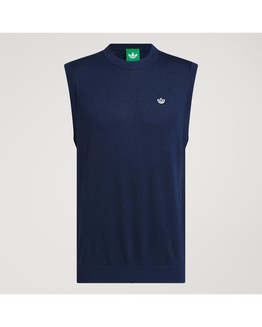Adidas Blue Originals Cashmere Blend Vest for men