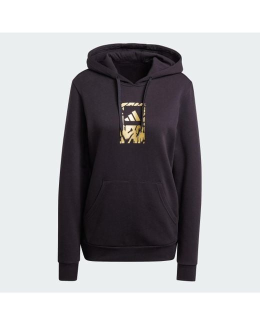 Adidas Black Tech Metallic Graphic Hoodie