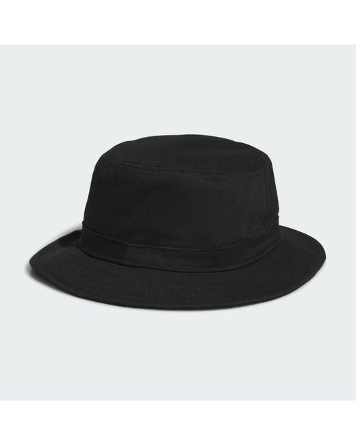 Adidas Black Solid Bucket Hat for men