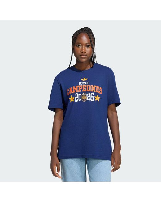Adidas Blue Spain Away Wc26 Winner T-Shirt