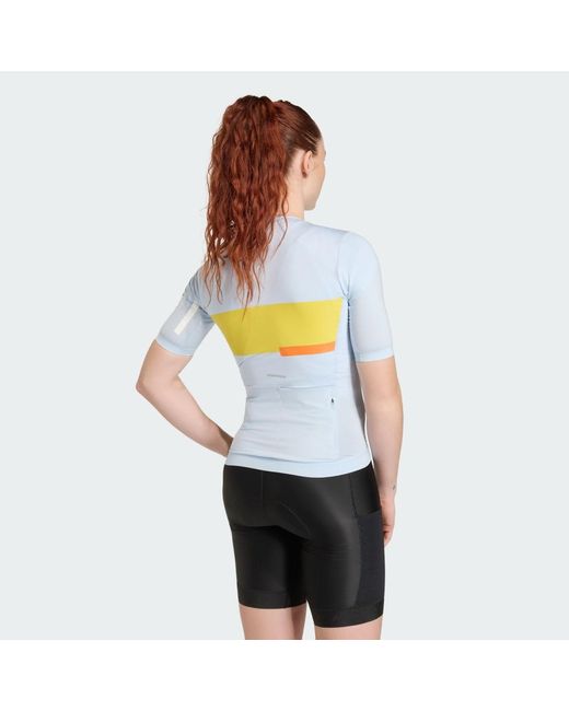 Adidas White Tempo Cycling Jersey Neo Heritage
