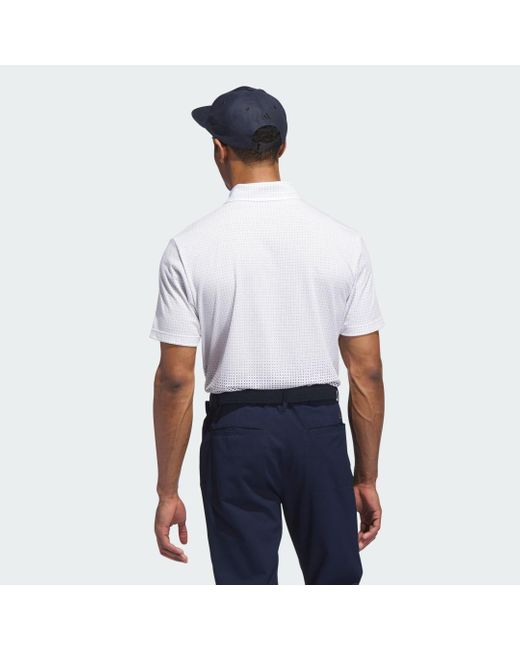 Adidas Go-To Rise Print Poloshirt in White für Herren