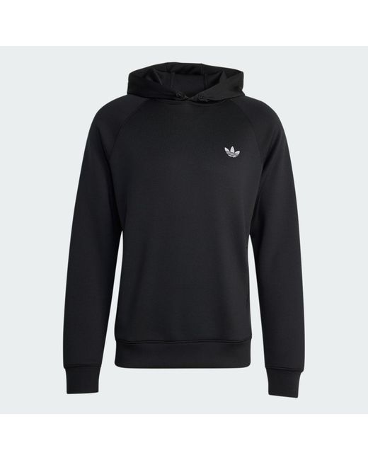 Adidas Black Trefoil Essentials Spacer Hoodie for men