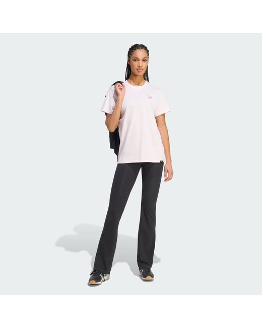 Adidas White Travel Loose Graphic T-Shirt