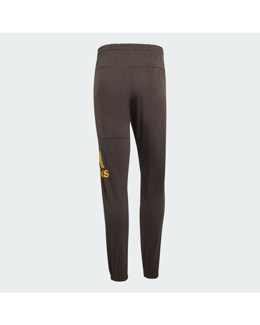 Adidas Gray Essentials Single Jersey Tapered Badge Of Sport Joggers for men