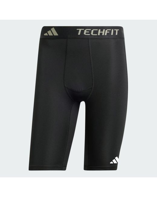 Adidas Black Techfit Compression Training Short Tights for men
