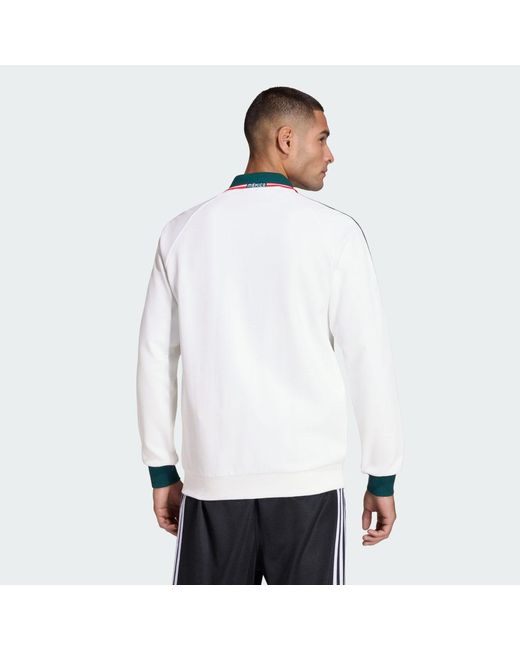 Adidas White Mexico Away Anthem Jacket for men