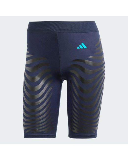 Adidas Blue Adizero Control Running Short Leggings
