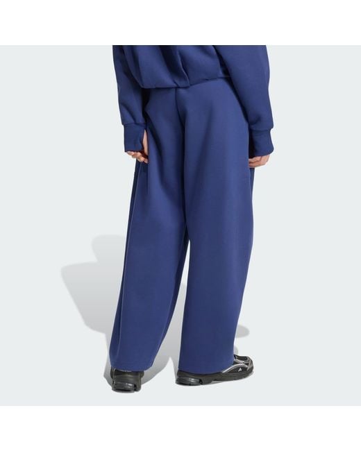 Adidas Blue Soft Lux Winter Knit Barrel Joggers