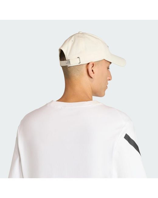 Adidas White Dad Cap Tonal Logo