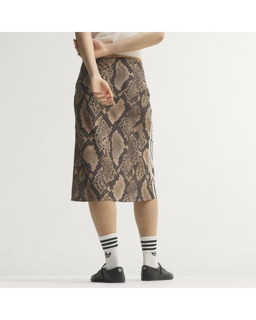 Adidas Multicolor Snake Print Satin Skirt