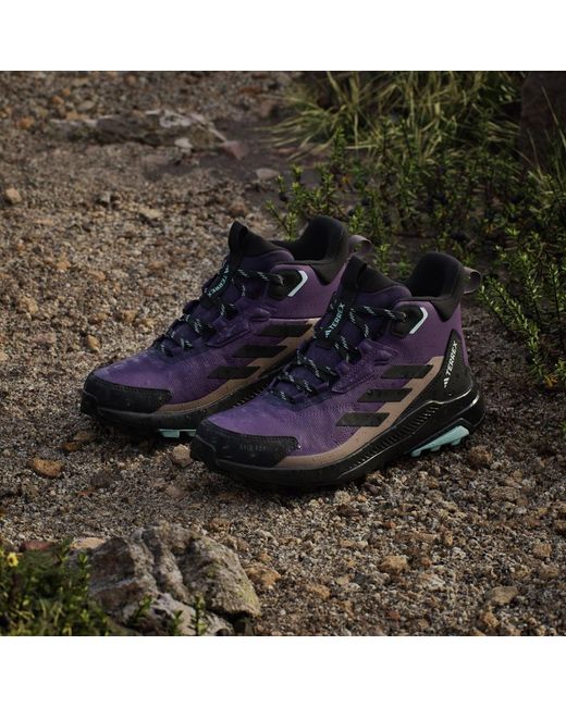 Adidas Blue Terrex Anylander Mid Rain. Rdy Hiking Shoes