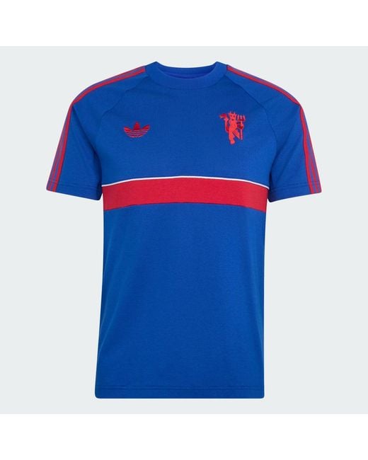 Adidas Blue Manchester United Originals T-Shirt for men