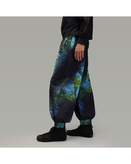 Adidas Blue Y-3 Aop Ripstop Tracksuit Bottoms for men