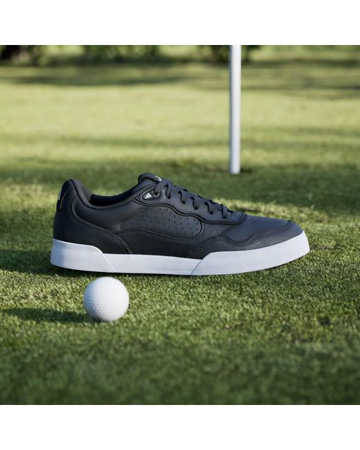 Adidas Black Retrocross 25 Spikeless Golf Shoes for men