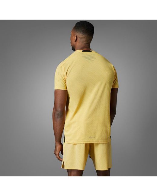 T-shirt Designed for Training HIIT Workout HEAT.RDY Print di Adidas in Metallic da Uomo