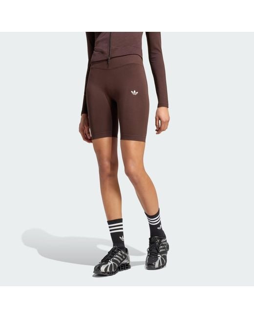 Adidas Brown Essentials Seamless Shorts 5 Inch
