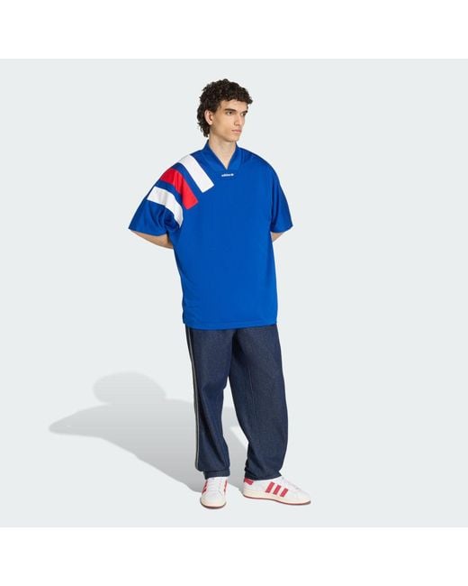 Adidas Blue Adicolor Blocked Jersey for men