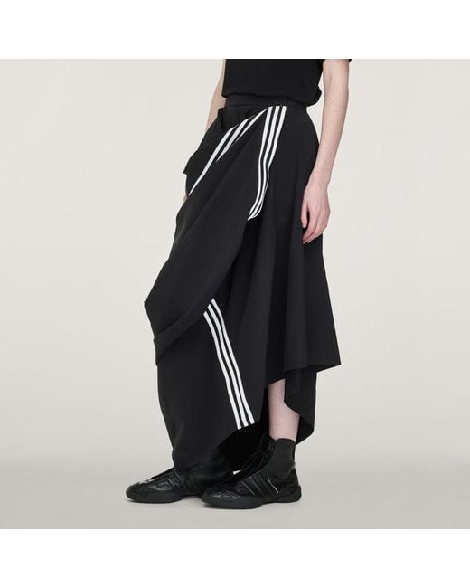 Adidas Black Y-3 Nylon Skirt 3-Stripes