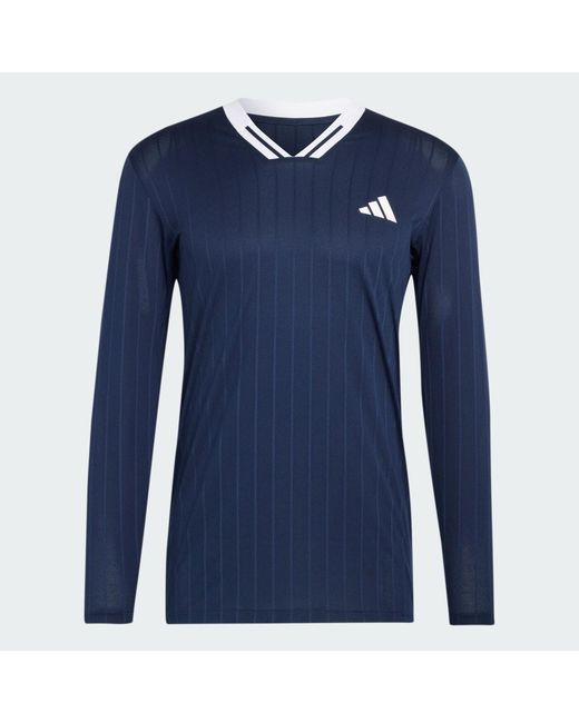 Adidas Blue Tennis Climacool Long Sleeve Long-Sleeve Top for men