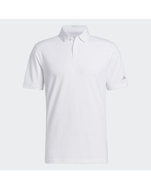 Adidas White Go-to Polo Shirt for men