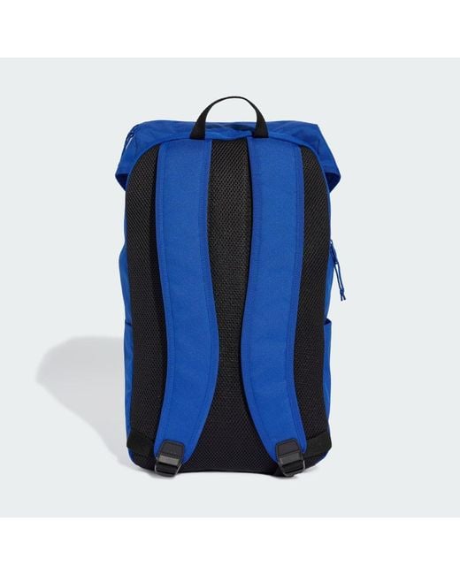 Adidas Blue 3 Stripes Flap Backpack