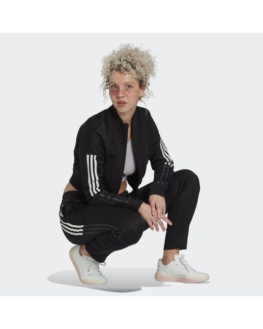 Adidas Black Cropped Track Top